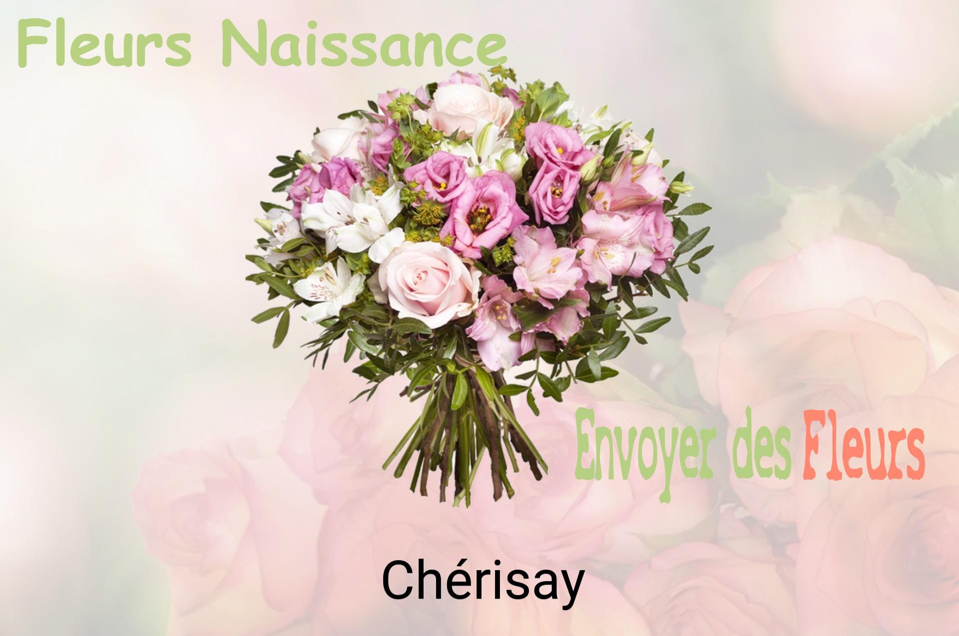 Bouquet de fleurs de naissance livré à Chérisay